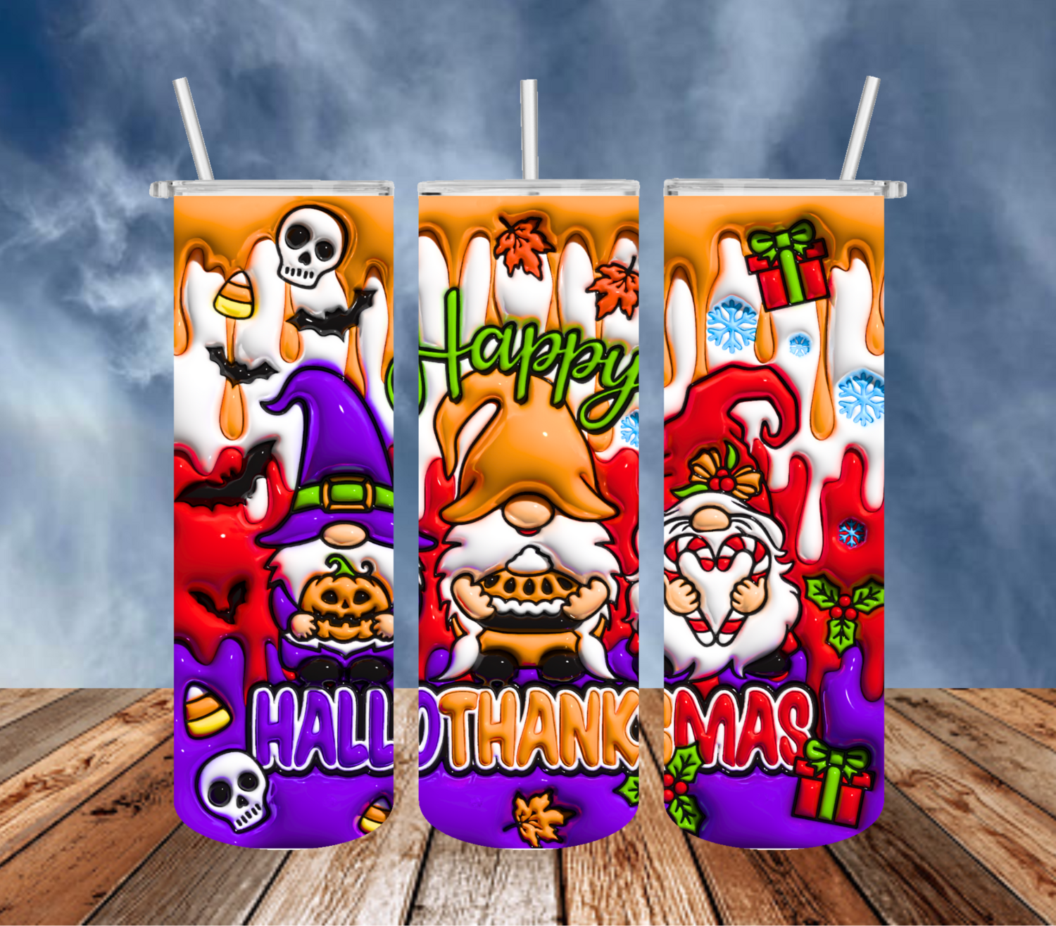 Happy HalloThanksMas Gnomes