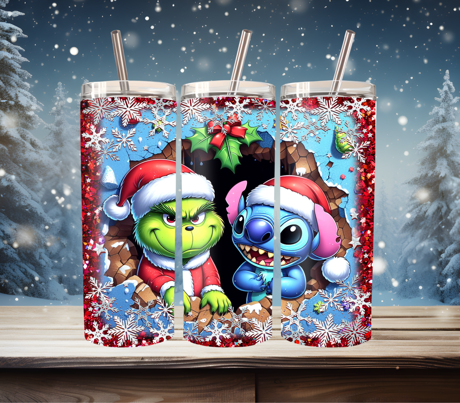 3D Grinch and Stitch Christmas!