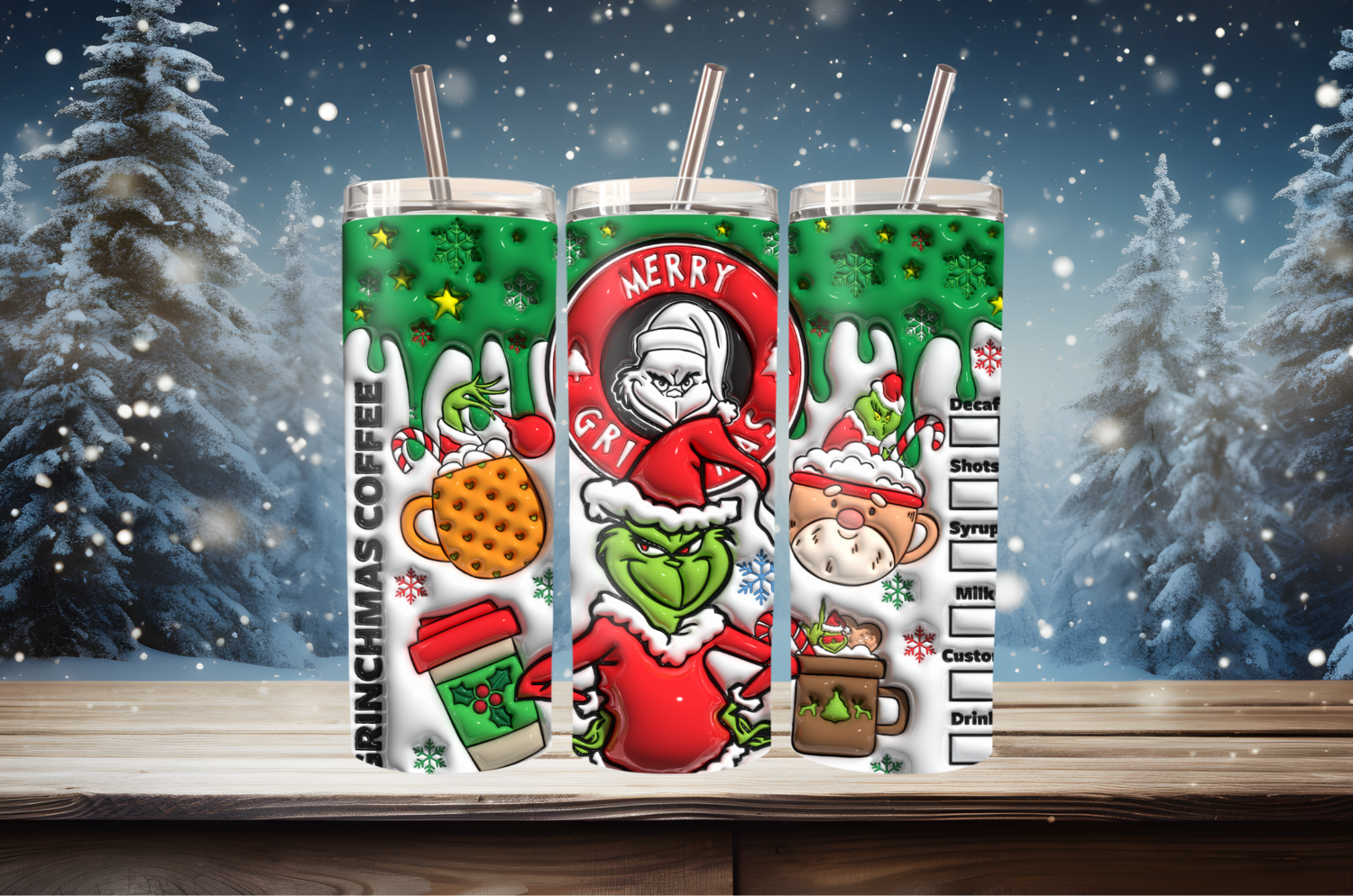3D Grinchmas Christmas Coffee!