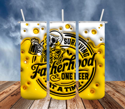Surviving Fatherhood 1 Beer at a Time Tumbler!
