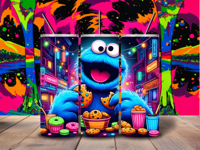 Neon Cookie Monster