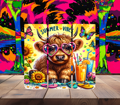 Summer Vibes Highland Cow