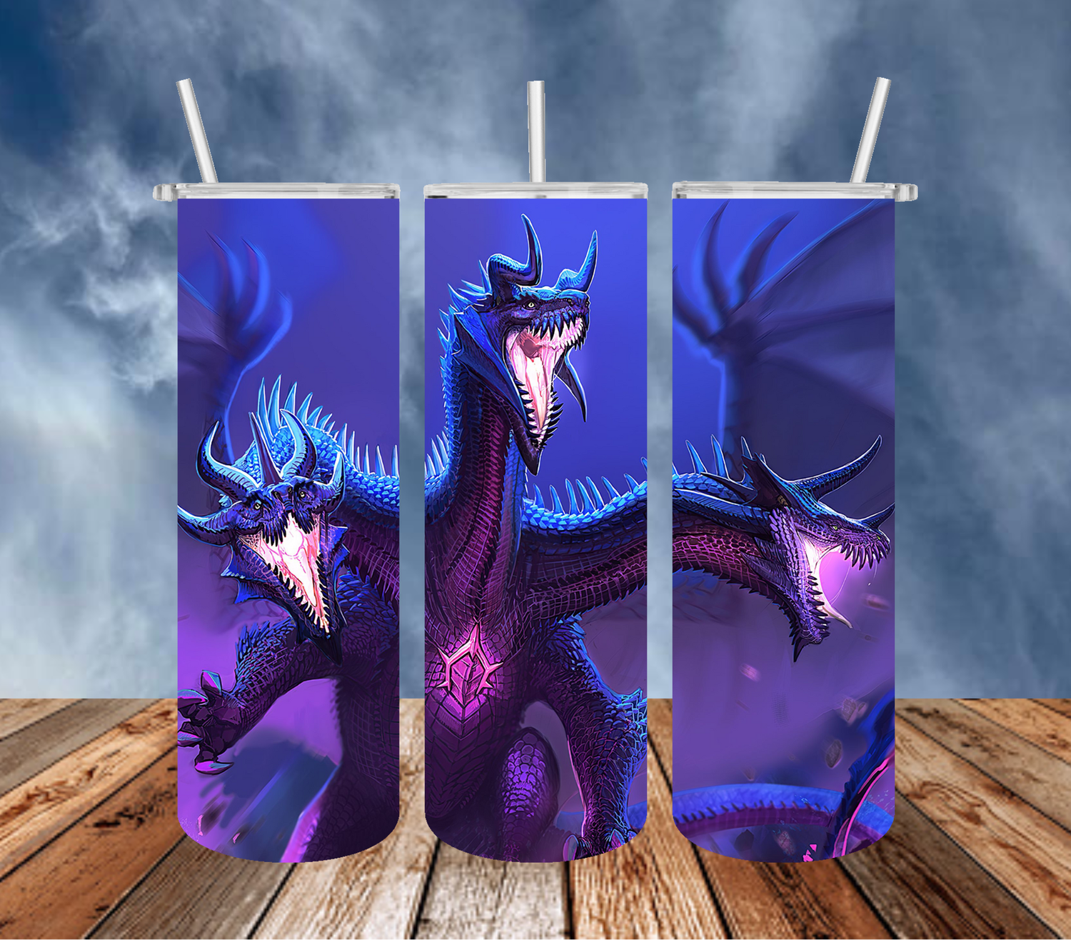 3 Headed Purple Dragon
