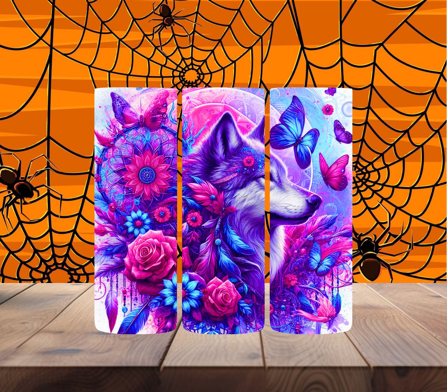 Butterfly Rose Wolf
