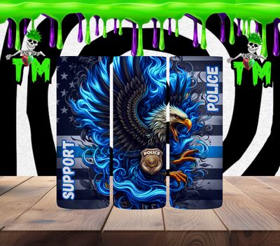 Support Police Blue Eagle Glow