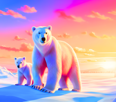 Polar Bear Sunset