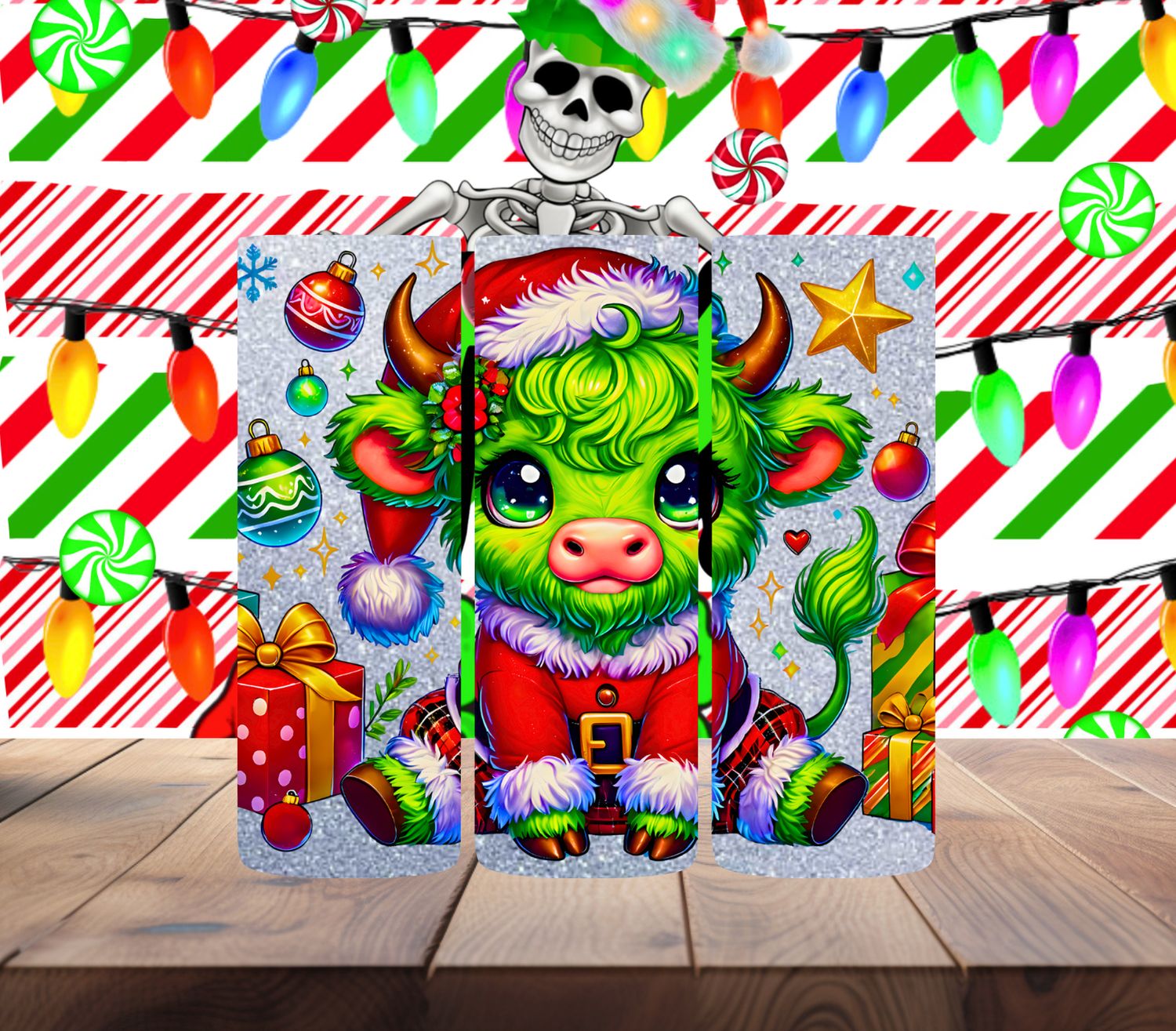 Baby Grinch Highland Cow