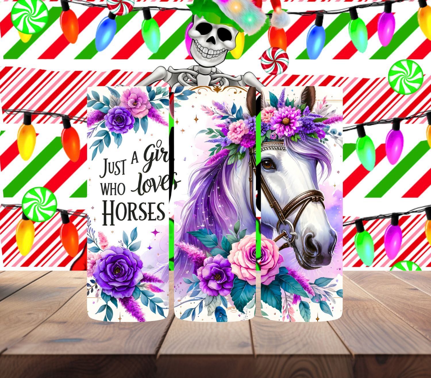 Just a girl who loves horses with roses
