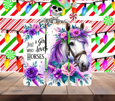 Just a girl who loves horses with roses