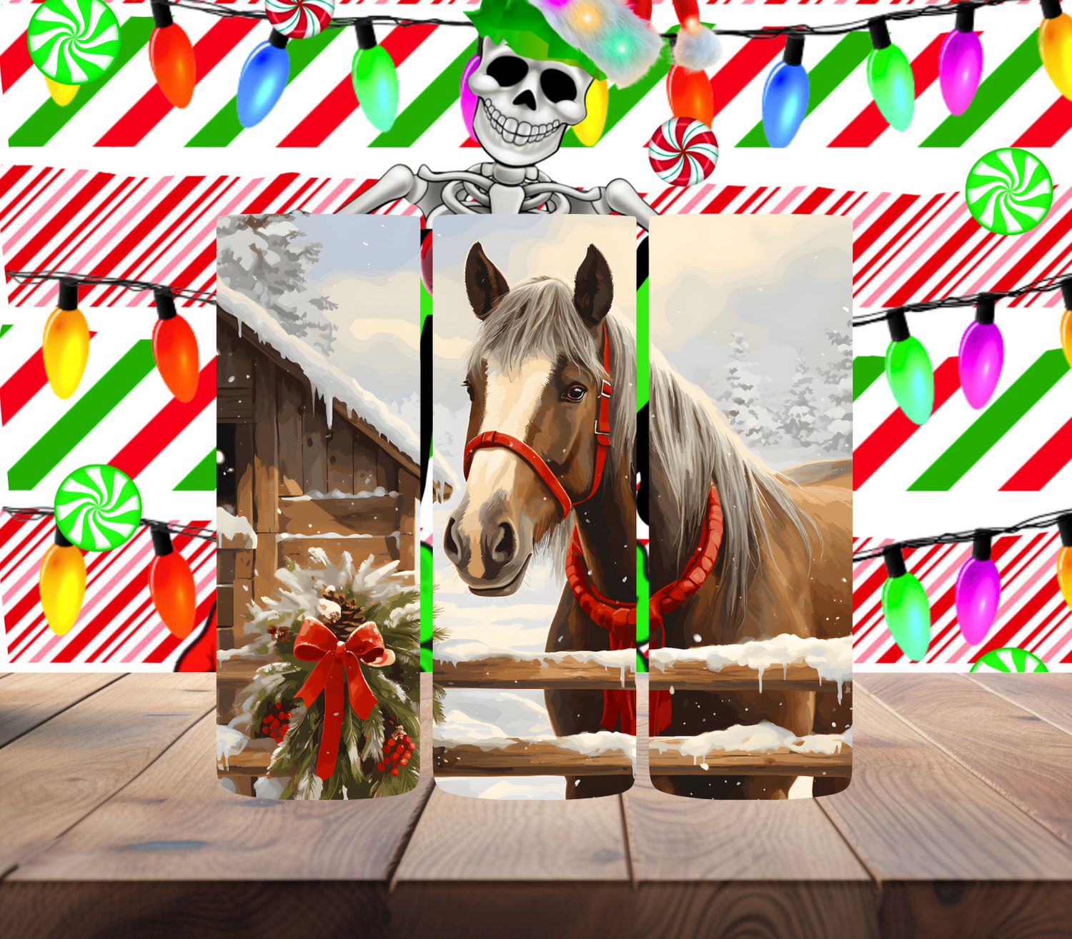 Quarter Christmas Horse