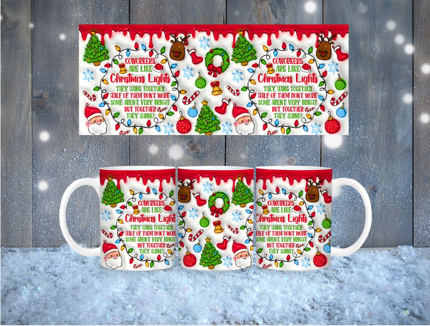 Coworkers are like Christmas Lights Coffee Mug