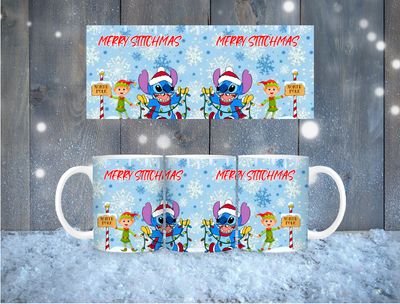 Stitch North Pole Coffee Mug