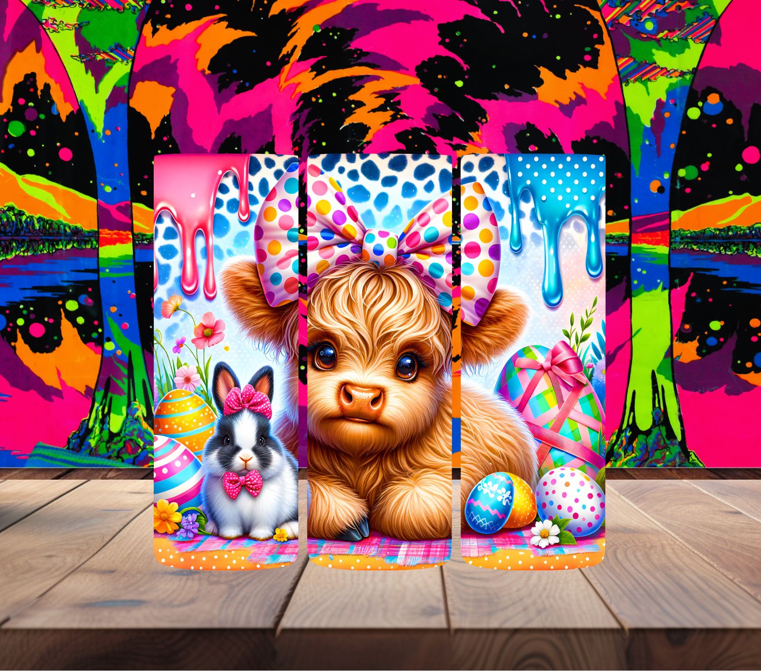 Cute Easter Highland Cow