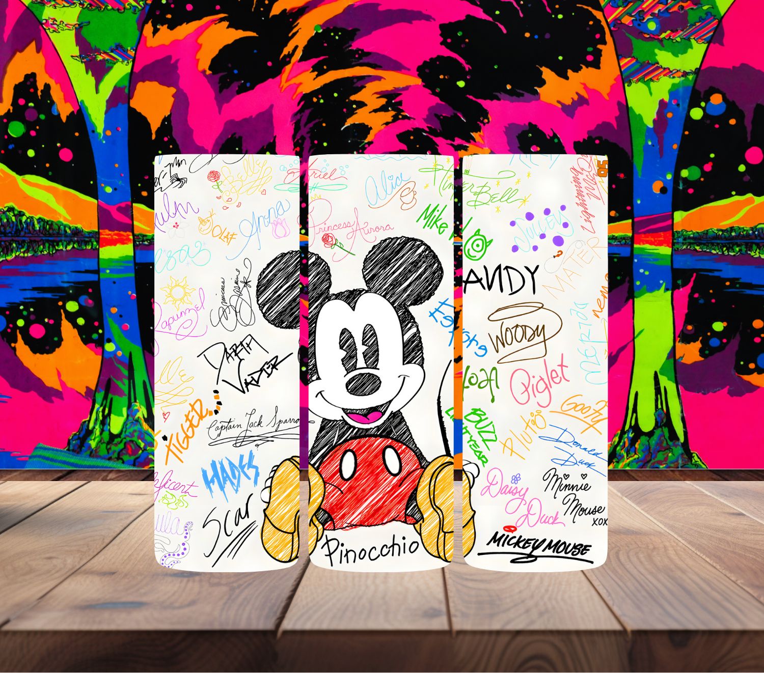 Mickey Drawing signed by all his friends