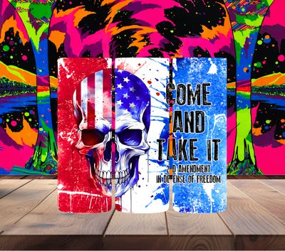 4th of July Come and get it Skull