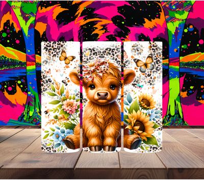 Highland Cow Sunflower