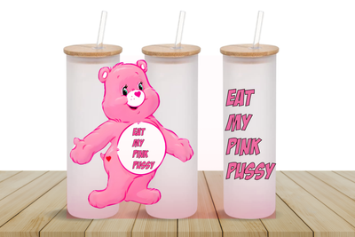 Swear Bear 16oz Tall Glass Ombre 4 Different Colors
