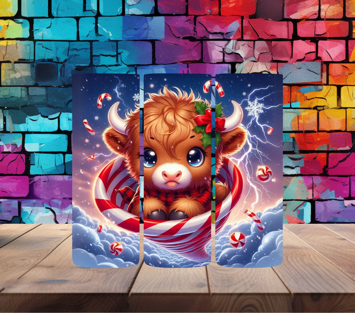 Christmas Twisted Highland Cow 2