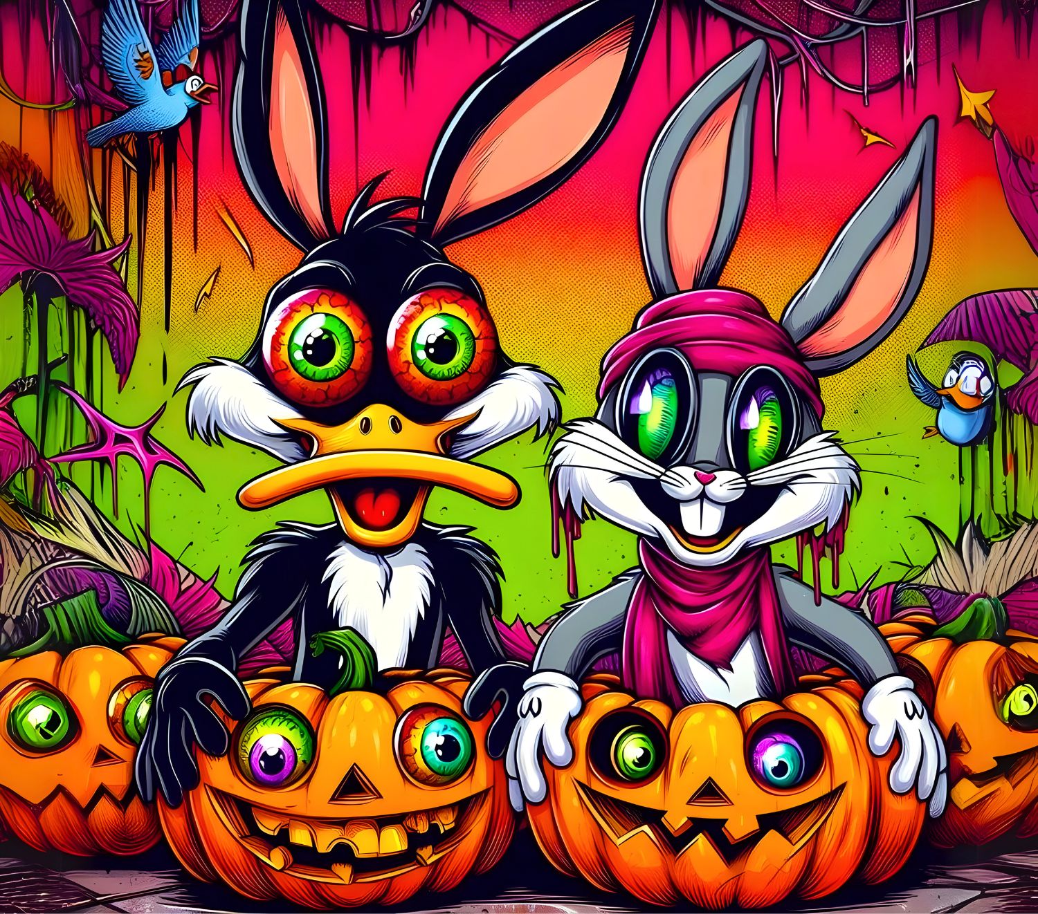 Bugs and Daffy Halloween Style