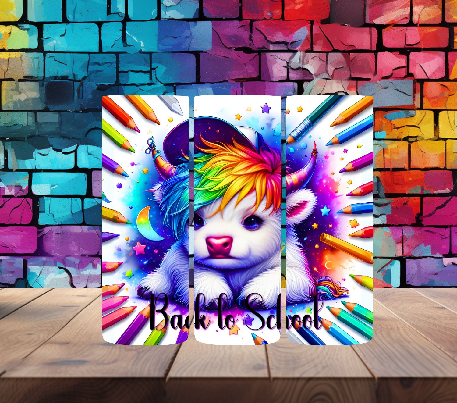 Back to School Highland Cow