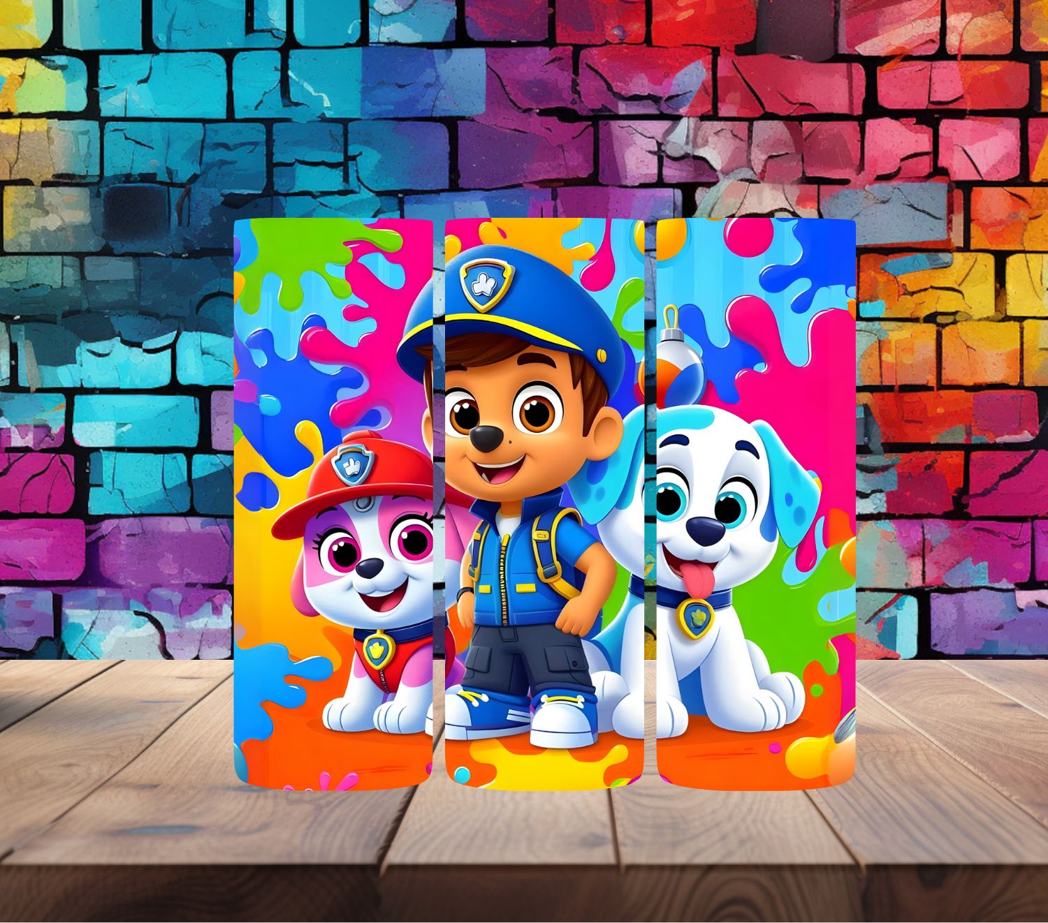 Paint Splatter Paw Dogs
