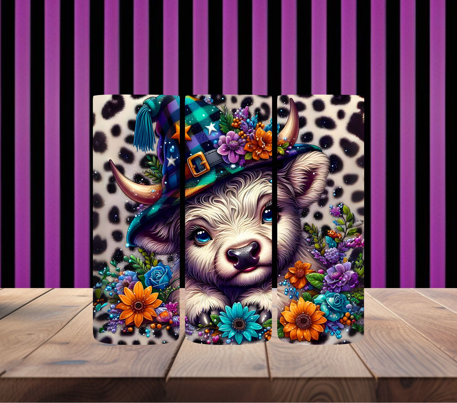 Fall Leopard Highland Cow