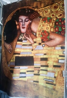 The Kiss Klimpt Large Velvet Panel