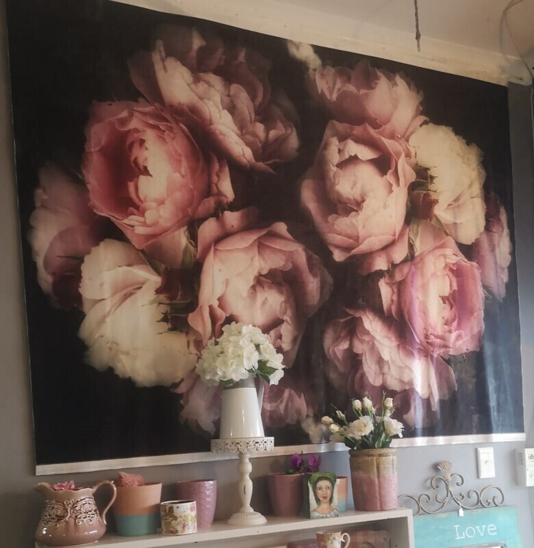 Peonies Large Velvet Panel