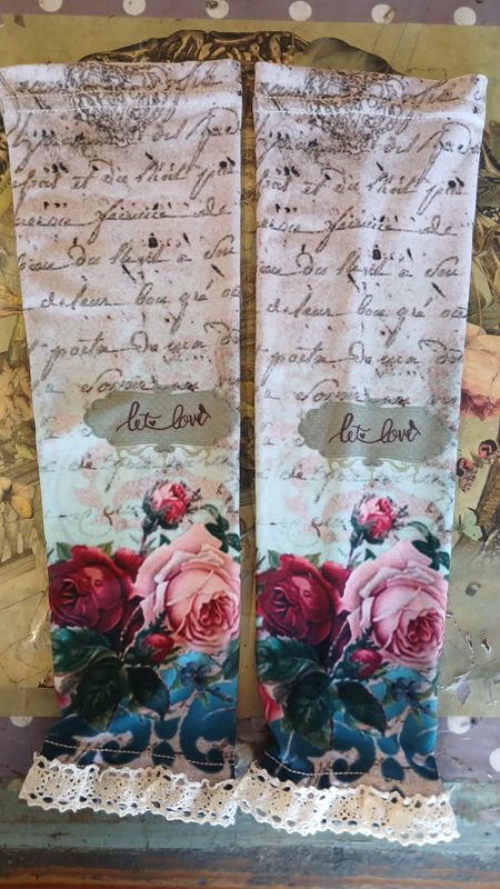 Roses &amp; Script - Armwarmer