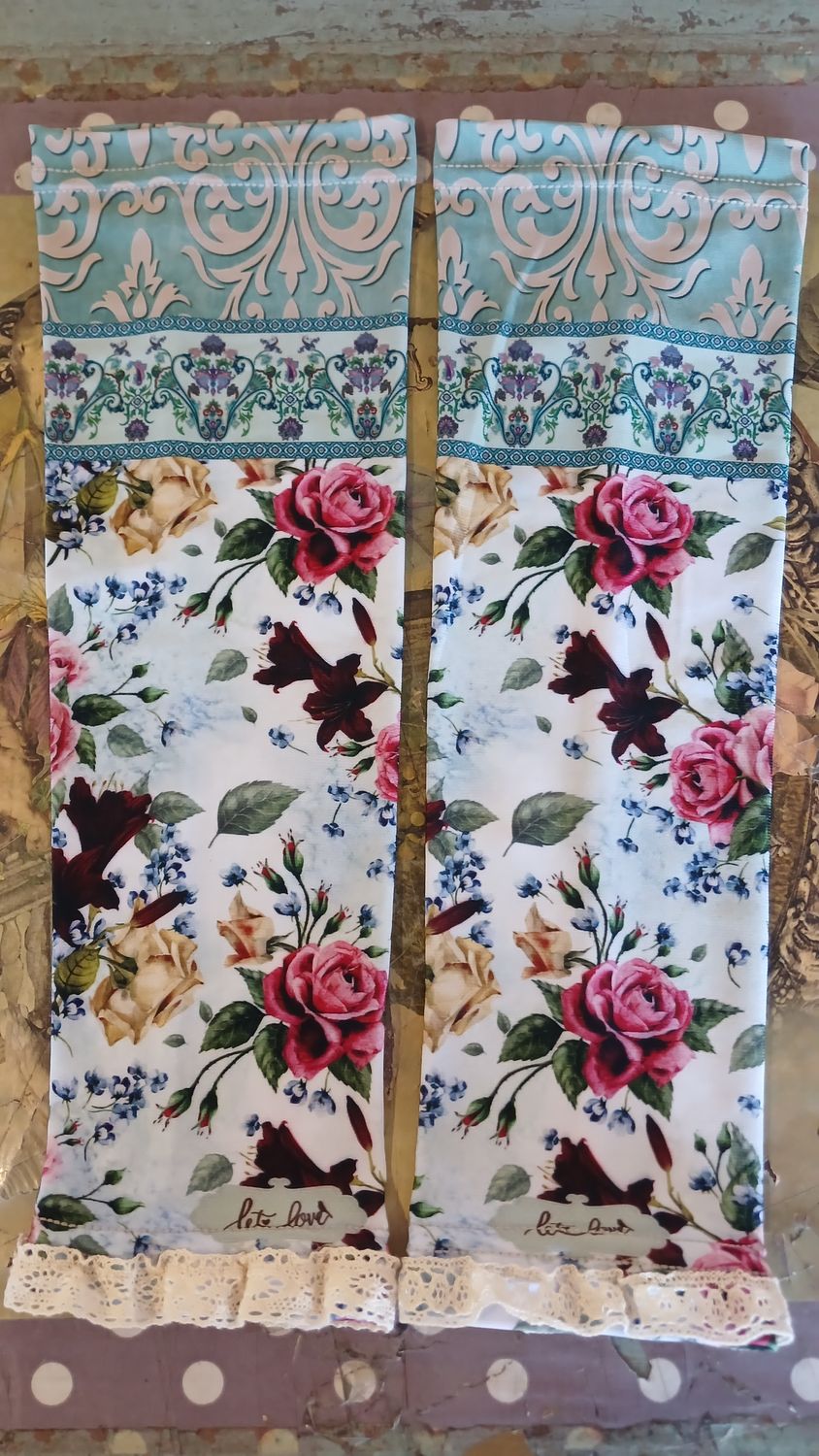 Blue Damask Roses - Armwarmer