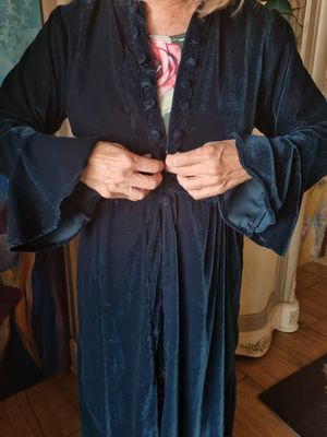 Teal - Victorian Velvet Coat