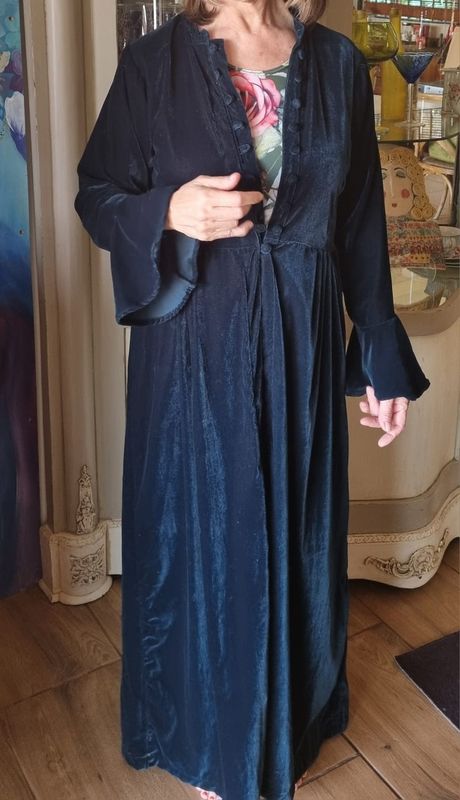 Teal - Victorian Velvet Coat