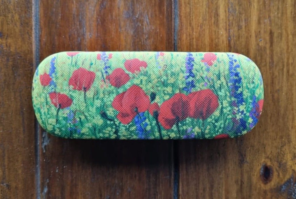 Red Flowers - Sunglass Case