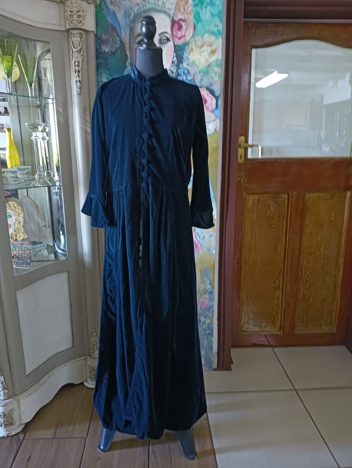 Navy - Victorian Velvet Coat