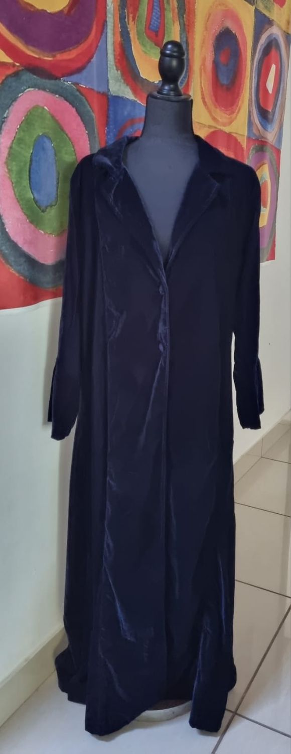 Navy - Velvet Coat