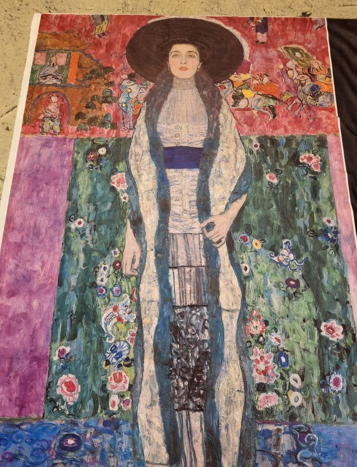 Klimpt Purple Lady - Small Velvet Panel