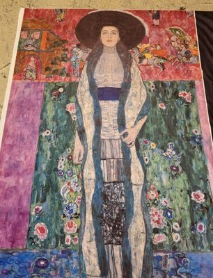 Klimpt Purple Lady - Small Velvet Panel