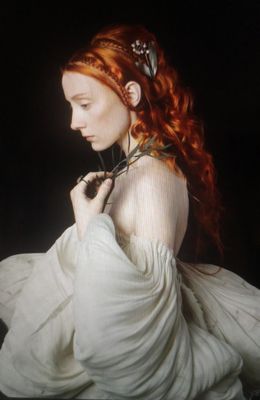 Red Head Small Velvet Panel