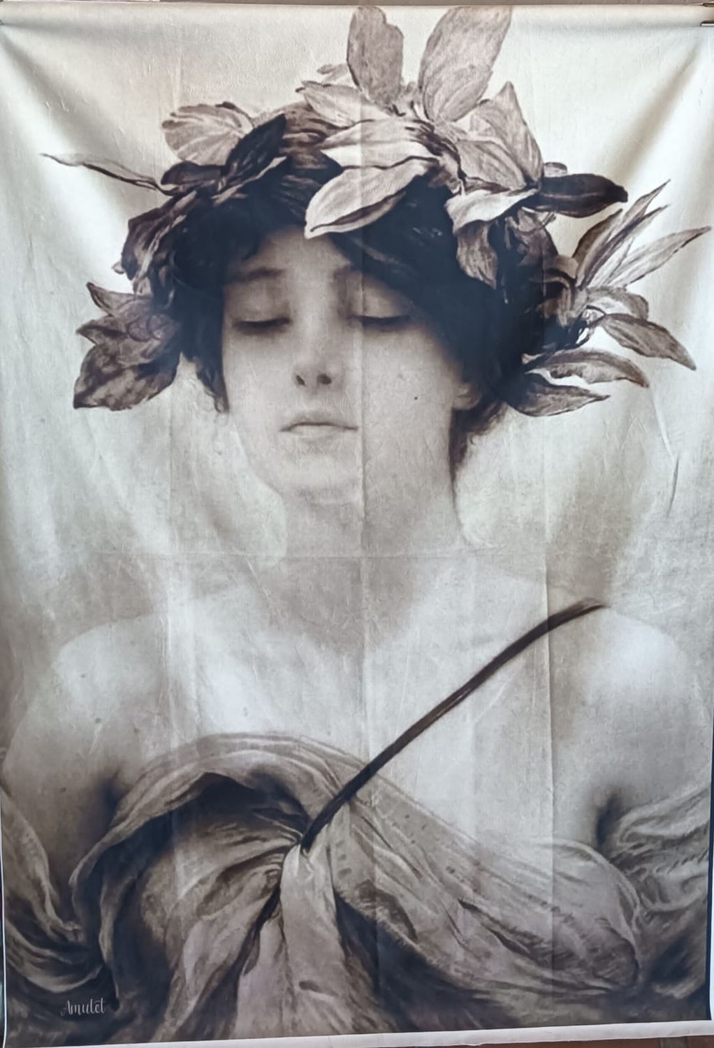 Sepia Lady Small Velvet Panel