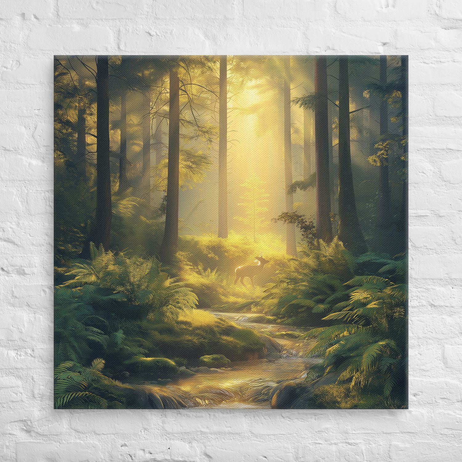 Golden Serenity,  A Forest at Dawn Canvas