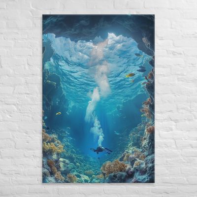 Exploring the Blue Abyss Canvas