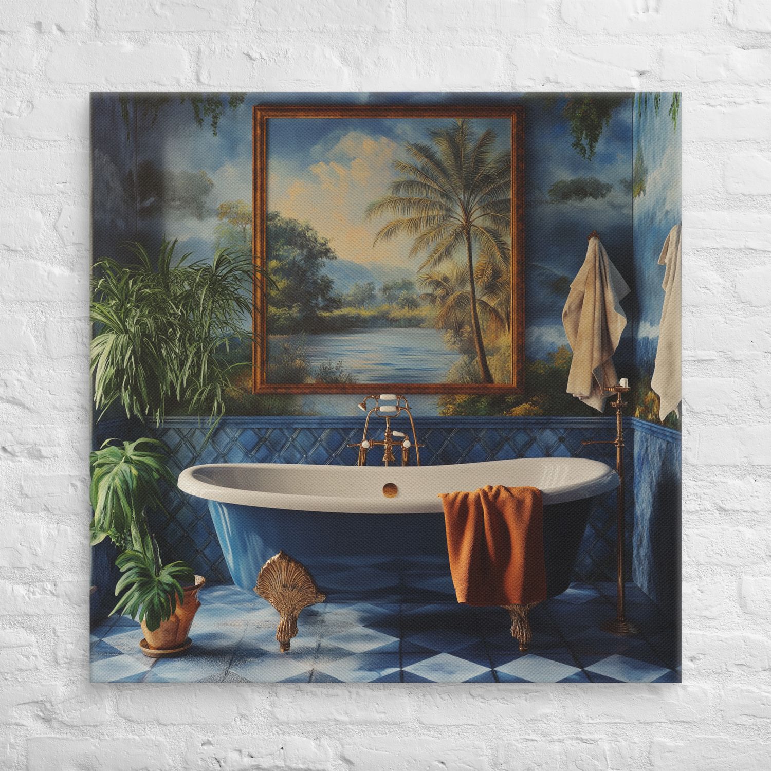 Tropical Oasis Retreat Canvas