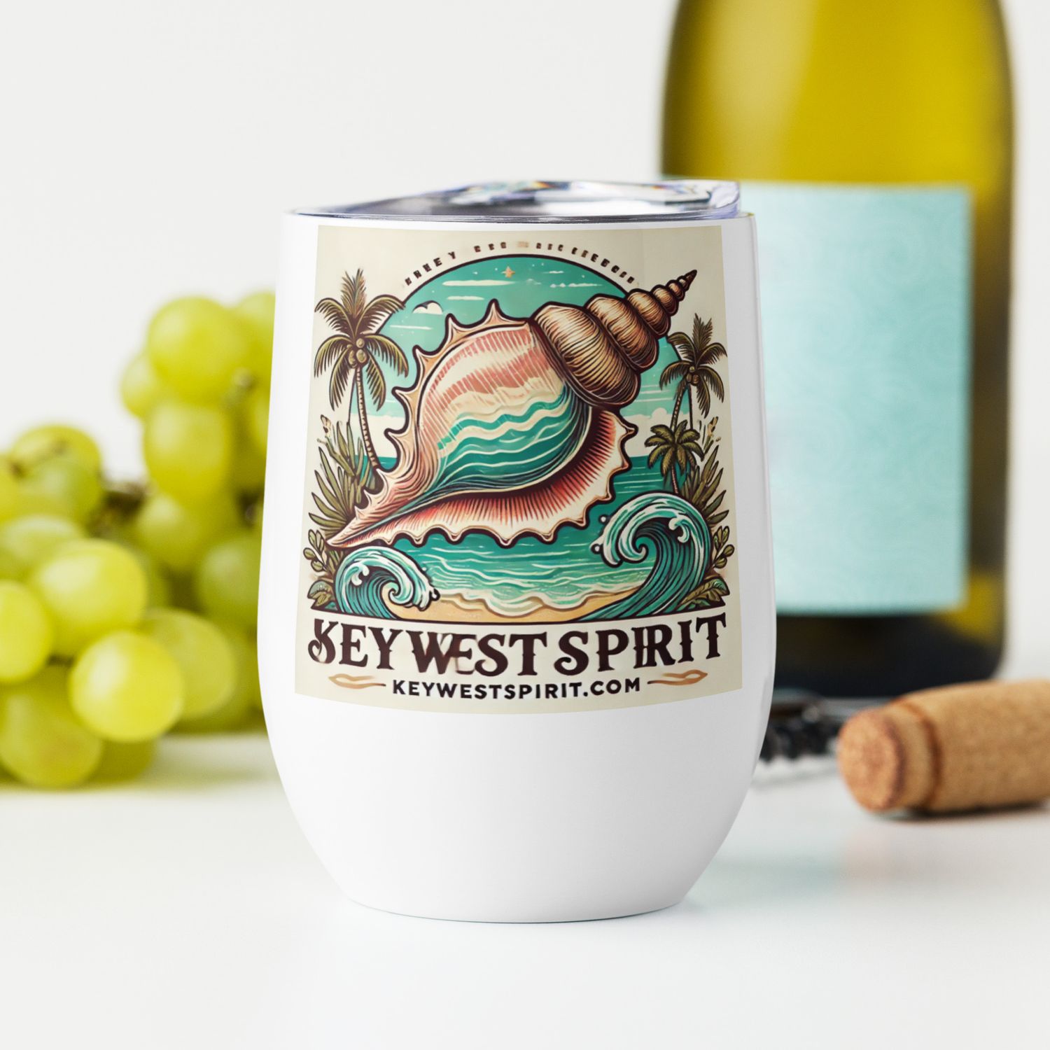 Key West Spirit Conch Shell Wine Tumbler