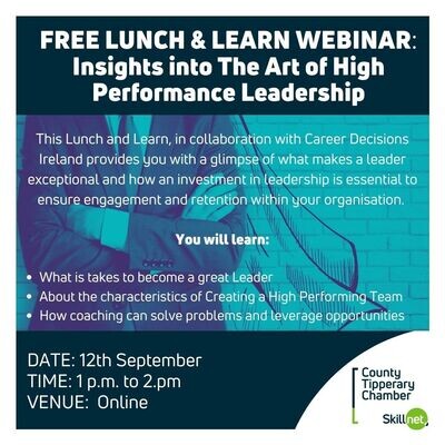 FREE LUNCH & LEARN: Insights into The Art of High Performance Leadership