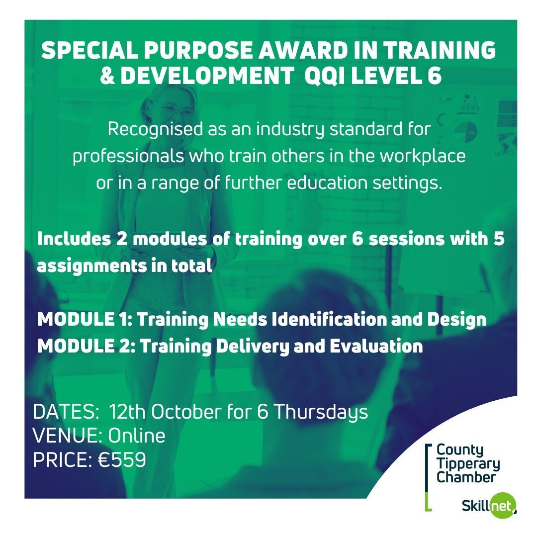 Special Purpose Award in Training & Development QQI Level 6