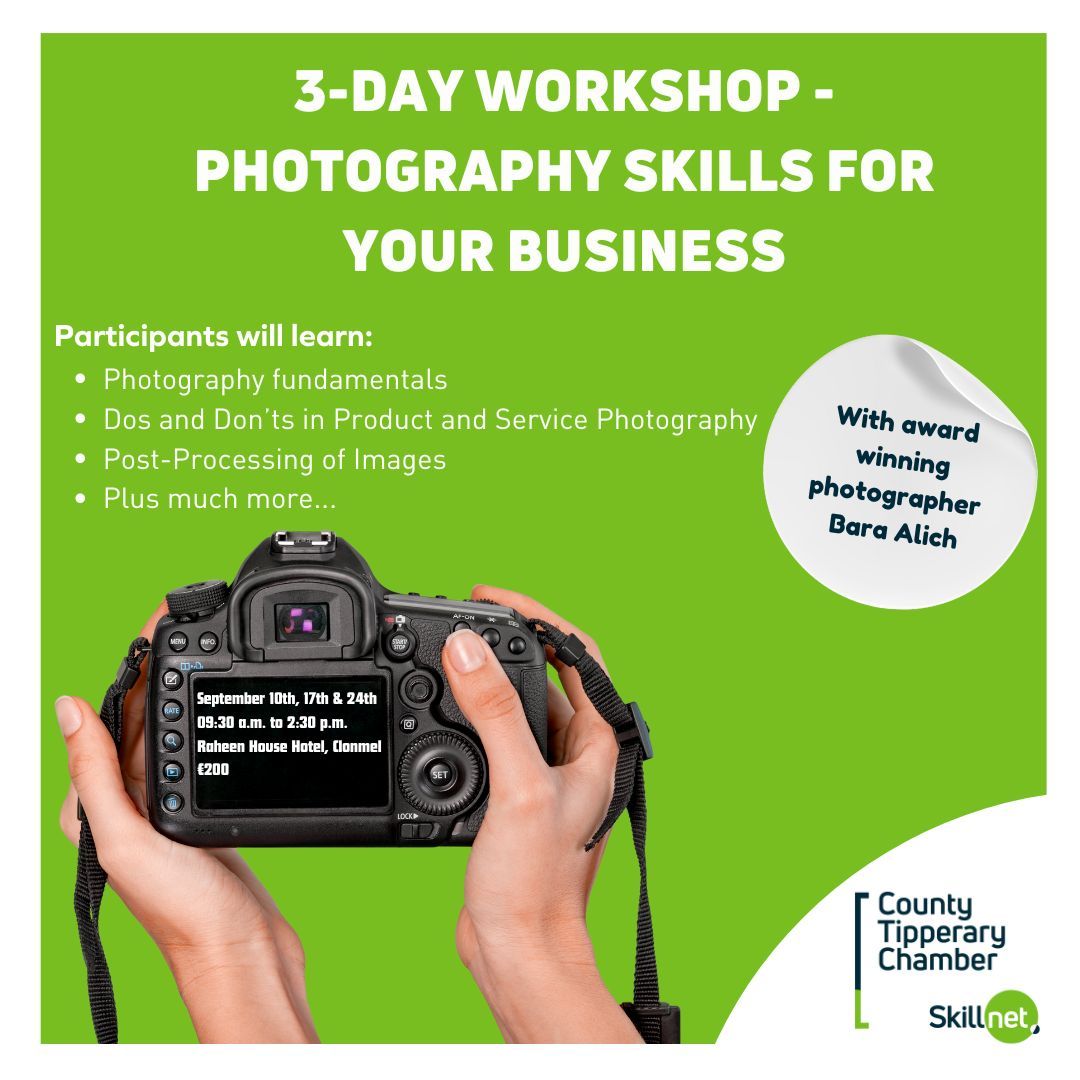 3-DAY WORKSHOP - PHOTOGRAPHY SKILLS FOR YOUR BUSINESS
