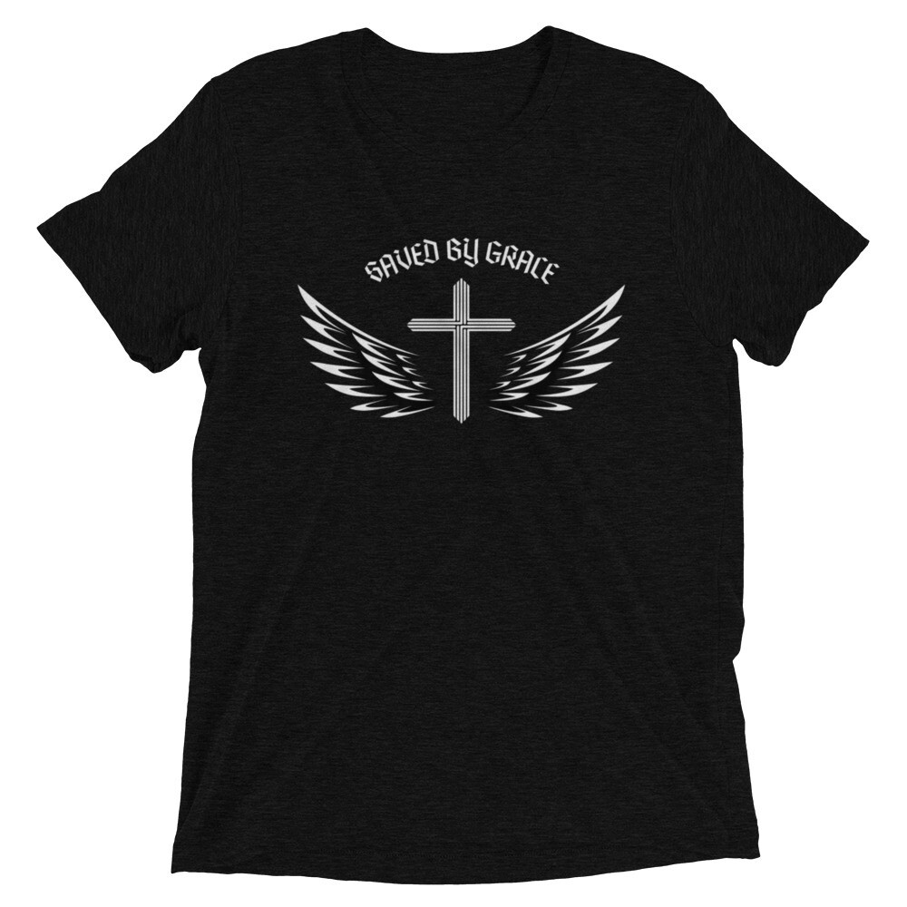 &quot;Shofar King Saved by Grace T-Shirt - Proclaim Your Faith