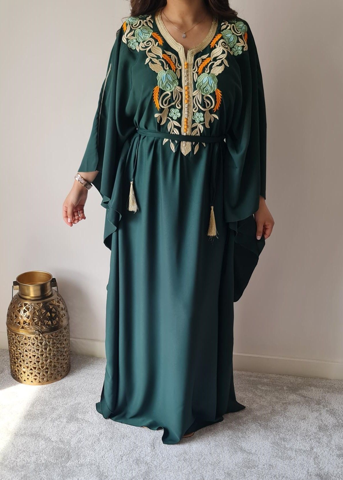 MALACHITE BUTTERFLY KAFTAN main image 0