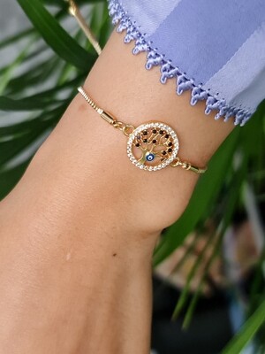 Gold Tree of Life adjustable bracelet