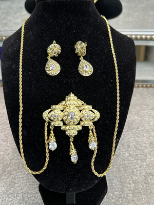 Traditional Moroccan Necklace And Earrings -Set
